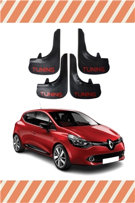 Renault Clio 4 Tunıng Yazılı 4Lü Tozluk Çamurluk Paçalık 