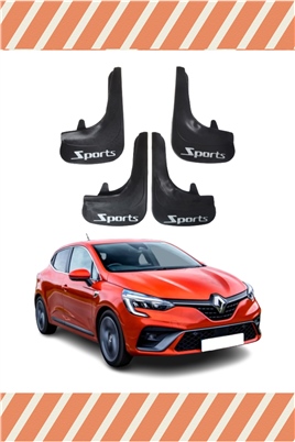 Renault Clio 5 Hb 2019-2021 Sports Yazılı 4Lü Tozluk Çamurluk Paçalık 