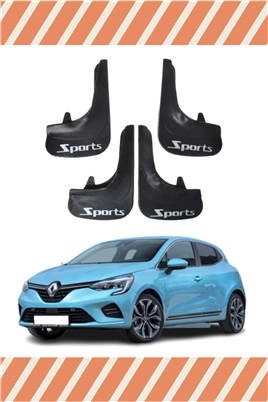Renault Clio 5 Sports Yazılı 4Lü Tozluk Çamurluk Paçalık 
