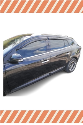 Renault Megane 3 Stw 2010-2016 Modellerine Özel 4Lü Mügen Tip Cam Rüzgarlığı