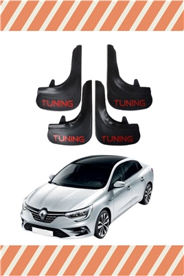 Renault Megane 4 Sd 2016-2021 Tunıng Yazılı 4Lü Tozluk Çamurluk Paçalık  