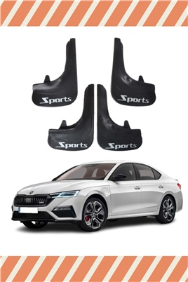 Skoda Octavia Sports Yazılı 4Lü Tozluk Çamurluk Paçalık 
