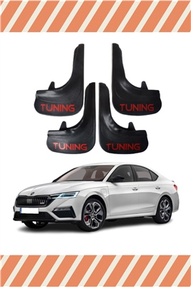 Skoda Octavia Tunıng  Yazılı 4Lü Tozluk Çamurluk Paçalık 