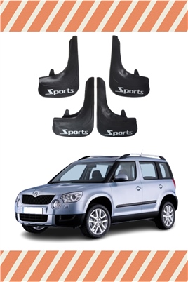Skoda Yeti Sports Yazılı 4Lü Tozluk Çamurluk Paçalık 