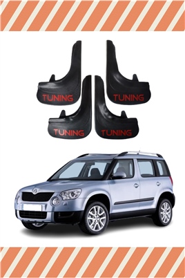 Skoda Yeti  Tunıng  Yazılı 4Lü Tozluk Çamurluk Paçalık 