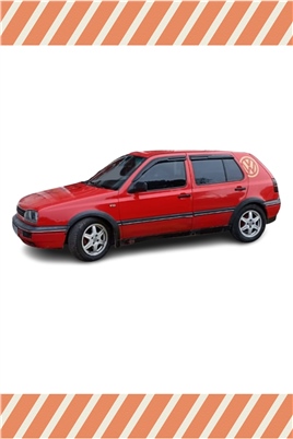 Volkswagen Golf 3 Tüm  Modellerine Özel 4Lü Mügen Tip Cam Rüzgarlığı