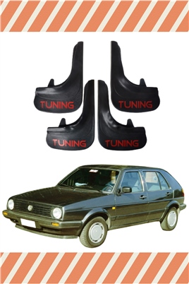 Volswagen Golf 2 Tunıng Yazılı 4Lü Tozluk Çamurluk Paçalık 