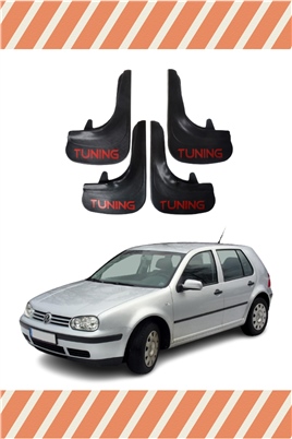 Volswagen Golf 4 Tunıng Yazılı 4Lü Tozluk Çamurluk Paçalık 