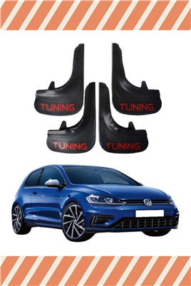 Volswagen Golf 7 Tunıng Yazılı 4Lü Tozluk Çamurluk Paçalık 
