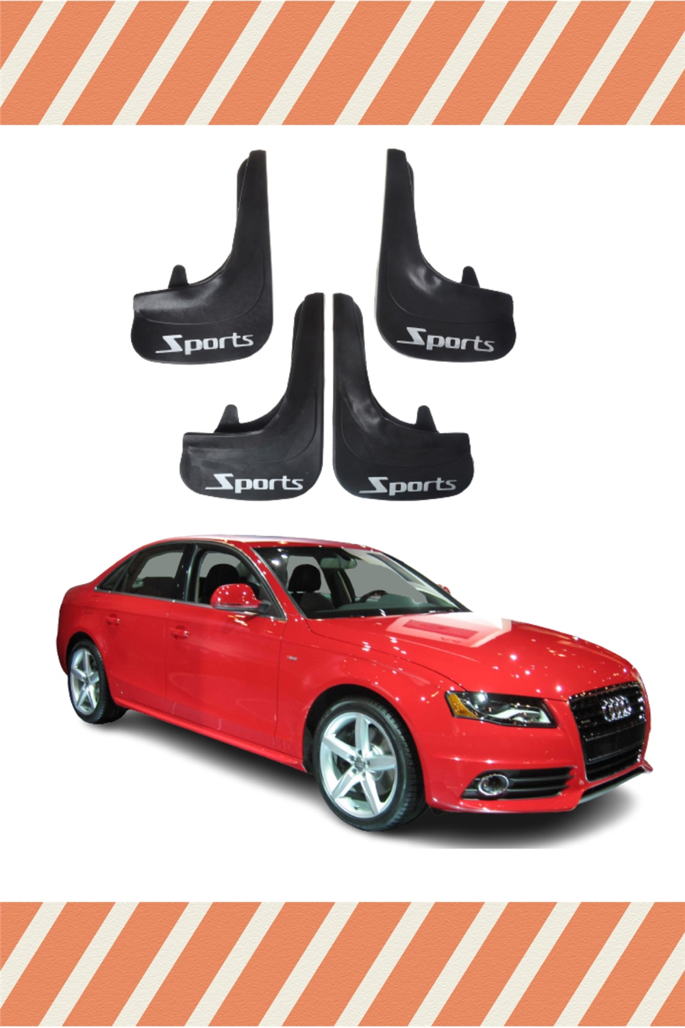 Audi A4 4’Lü Sports Yazılı Tozluk Çamurluk Paçalık