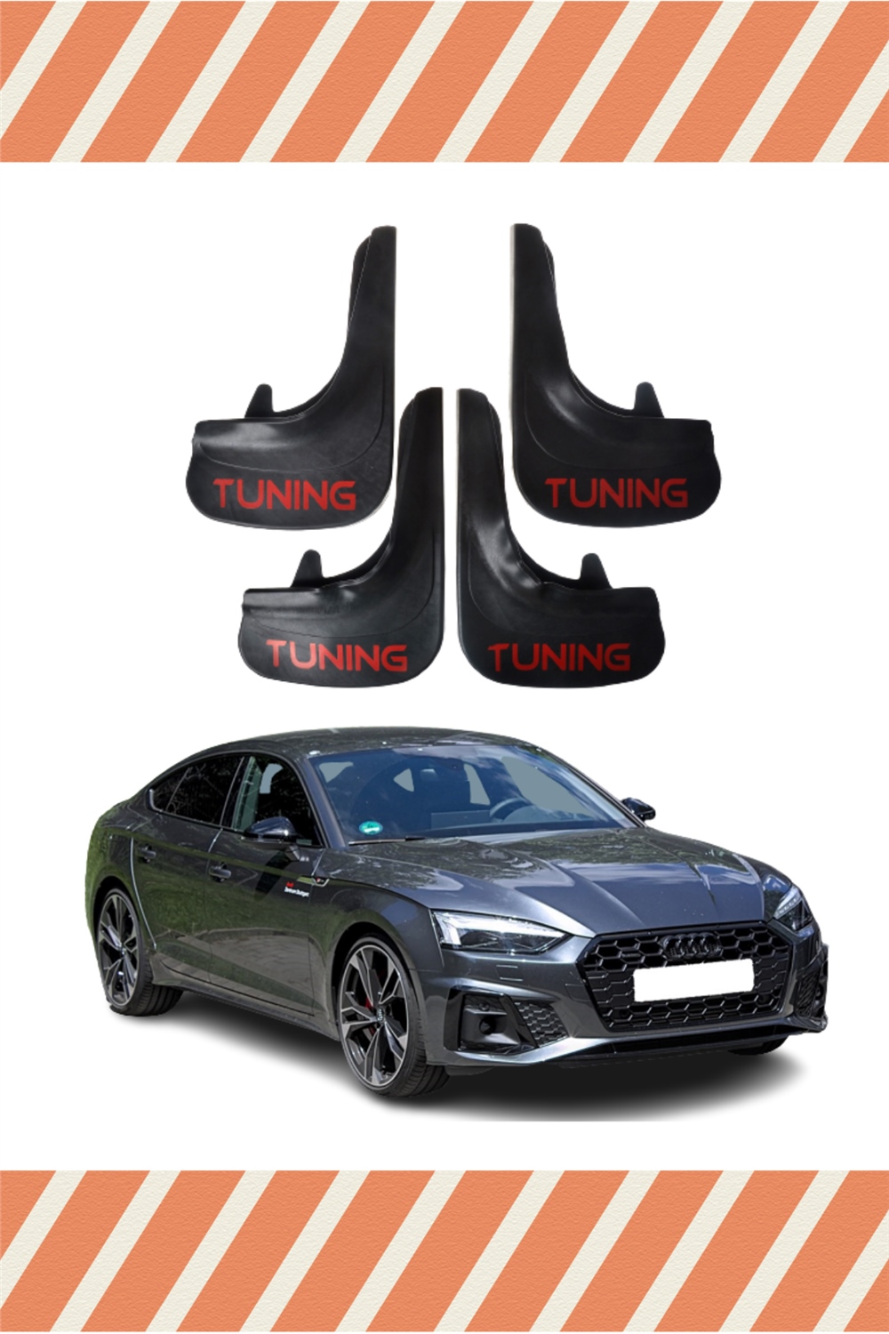 Audi A5 4’Lü Tunıng Yazılı Tozluk Çamurluk Paçalık