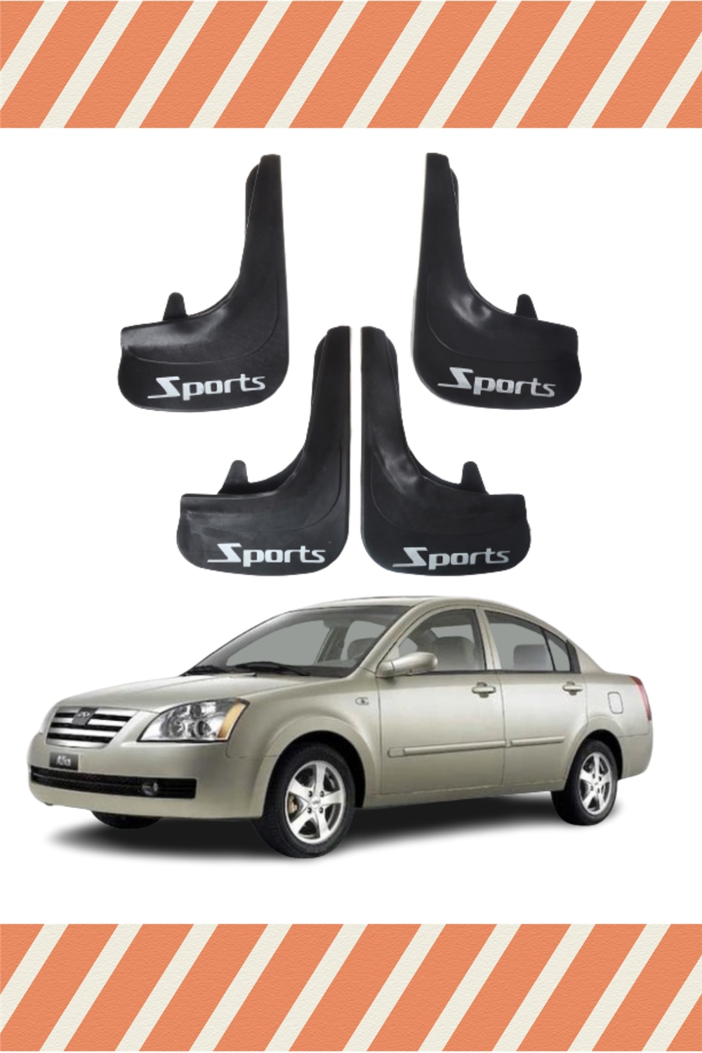 Chery Alia Uyumlu Sports Yazılı  4’Lü Tozluk Çamurluk Paçalık