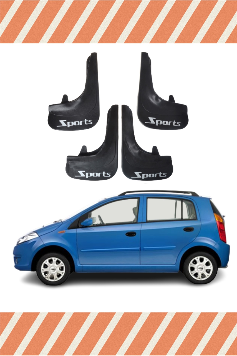 Chery Kimo Uyumlu Sports Yazılı 4’Lü Tozluk Çamurluk Paçalık