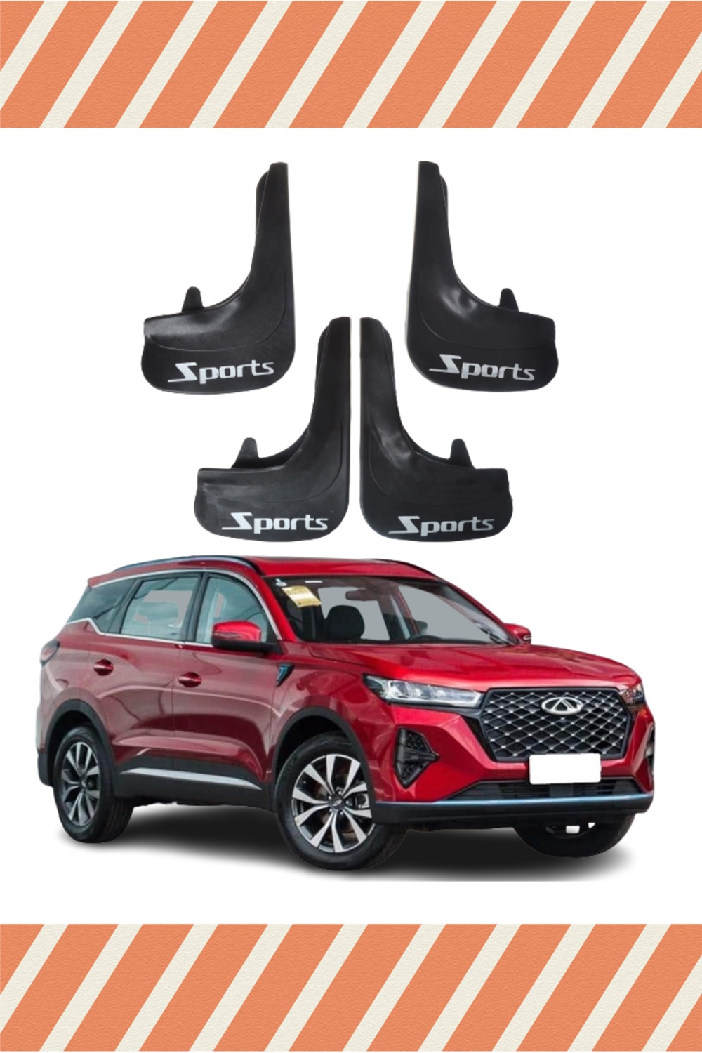 Chery Tiggo Uyumlu Sports Yazılı 4’Lü Tozluk Çamurluk Paçalık