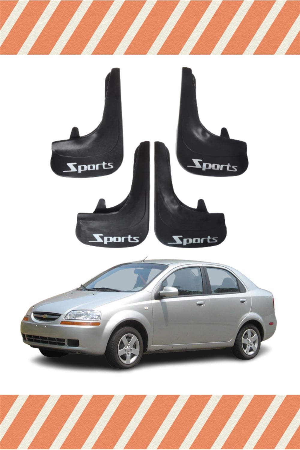 Cheverolet Kalos Sd Sports Yazılı 4'Lü Tozluk Çamurluk Paçalık