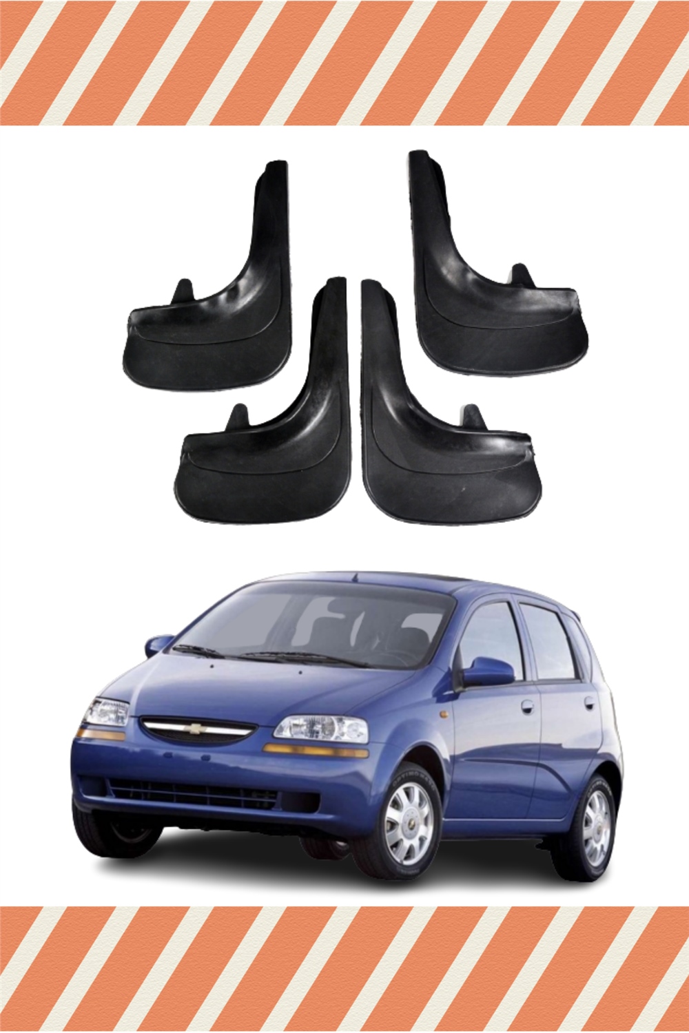 Chevrolet Aveo Hb 2005-2011 Uyumlu 4'Lü Tozluk Çamurluk Paçalık