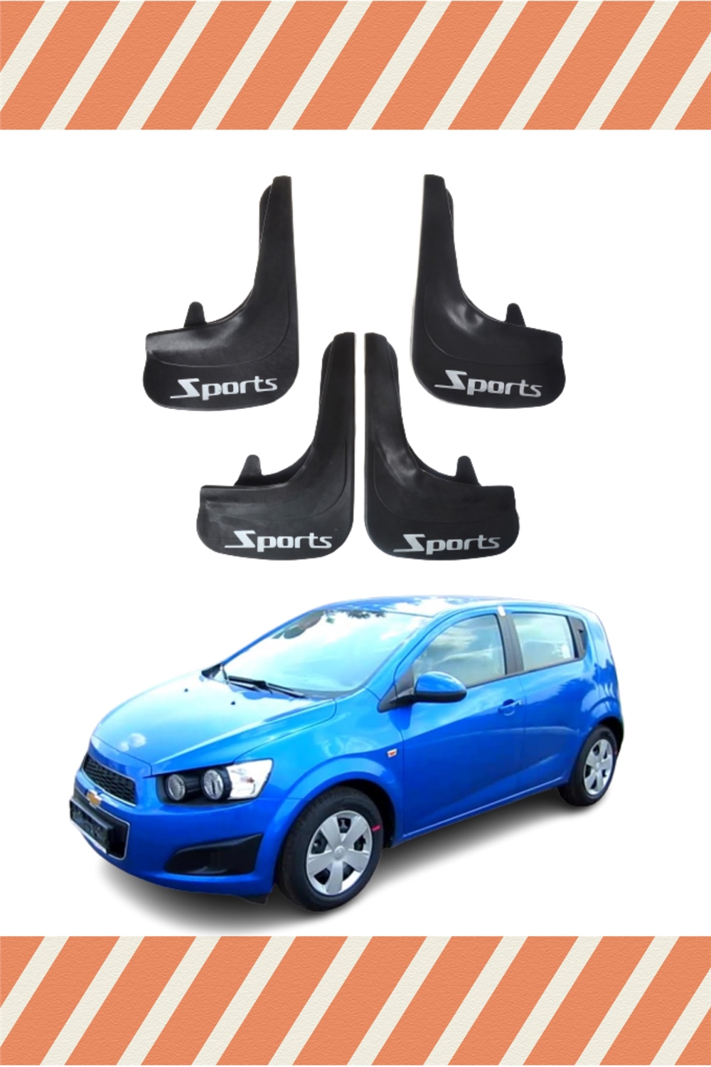 Chevrolet Aveo Hb 2011 Ve Sonrası  Sports Yazılı 4'Lü Tozluk Çamurluk Paçalık