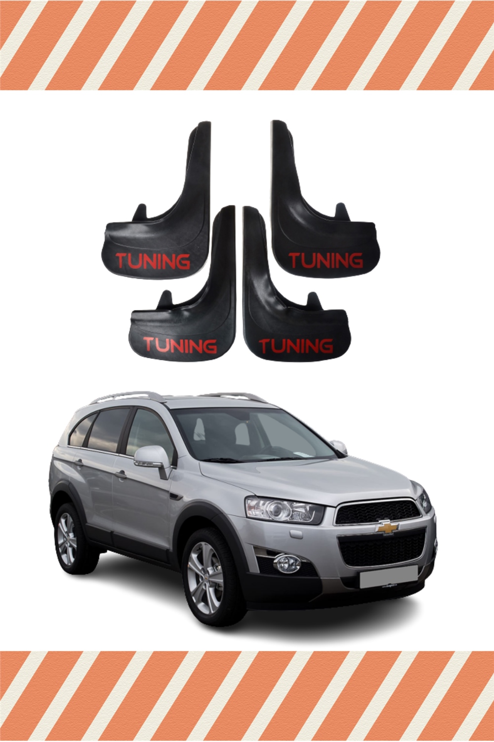 Chevrolet Captiva Tunıng Yazılı  4'Lü Tozluk Çamurluk Paçalık
