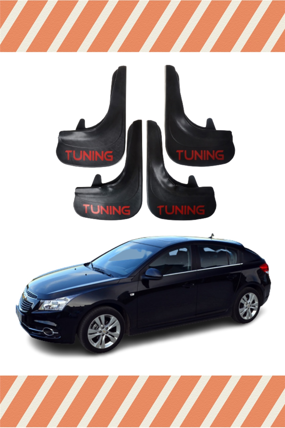 Chevrolet Cruze Hb Tüm Kasalar Tunıng Yazılı 4'Lü Tozluk Çamurluk Paçalık