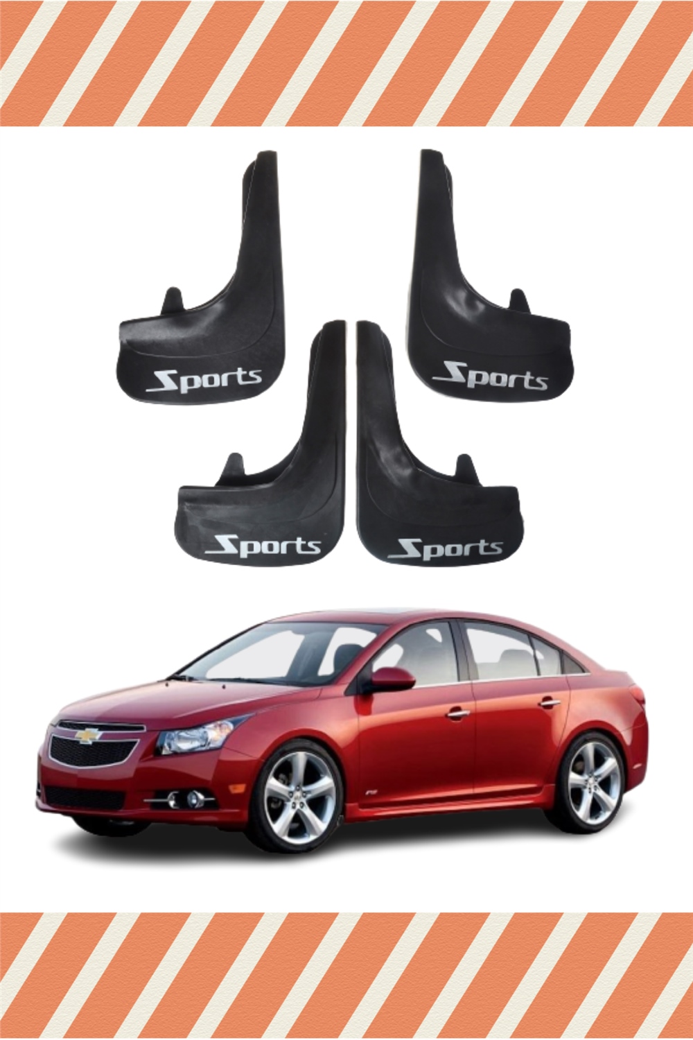 Chevrolet Cruze Sedan  Sports Yazılı  4'Lü Tozluk Çamurluk Paçalık