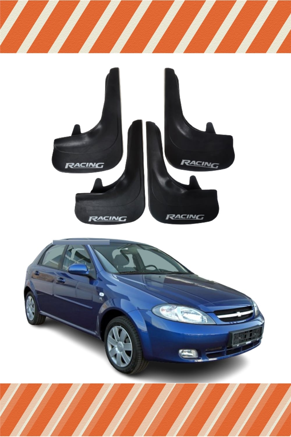 Chevrolet Lacetti Hb Racing Yazılı 4'Lü Tozluk Çamurluk Paçalık 