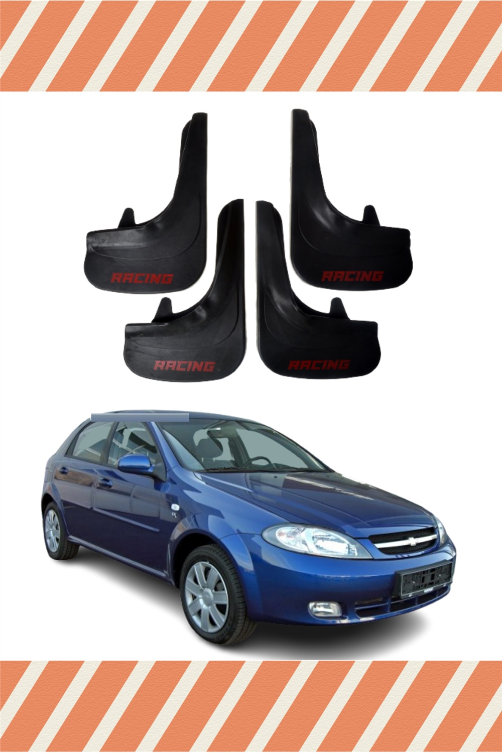 Chevrolet Lacetti Hb Racing Yazılı 4'Lü Tozluk Çamurluk Paçalık 