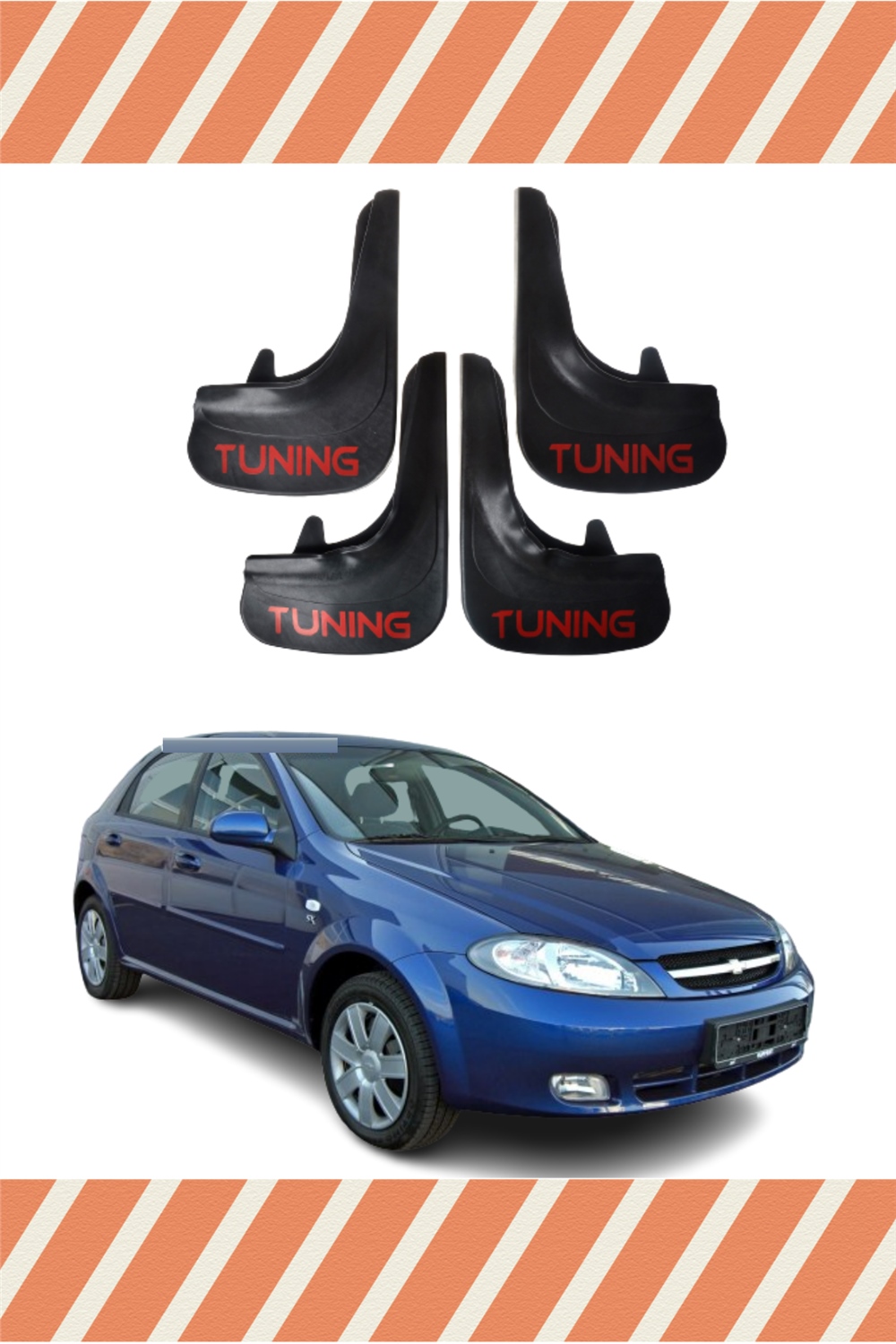 Chevrolet Lacetti Hb Tunıng Yazılı  4'Lü Tozluk Çamurluk Paçalık