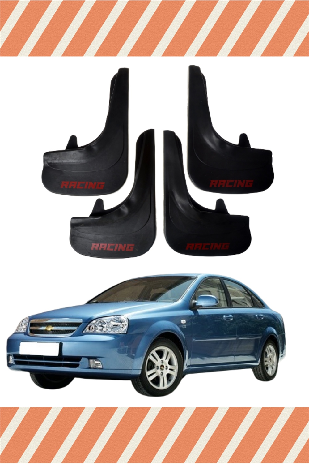 Chevrolet Lacetti Sd Racing Yazılı 4'Lü Tozluk Çamurluk Paçalık 