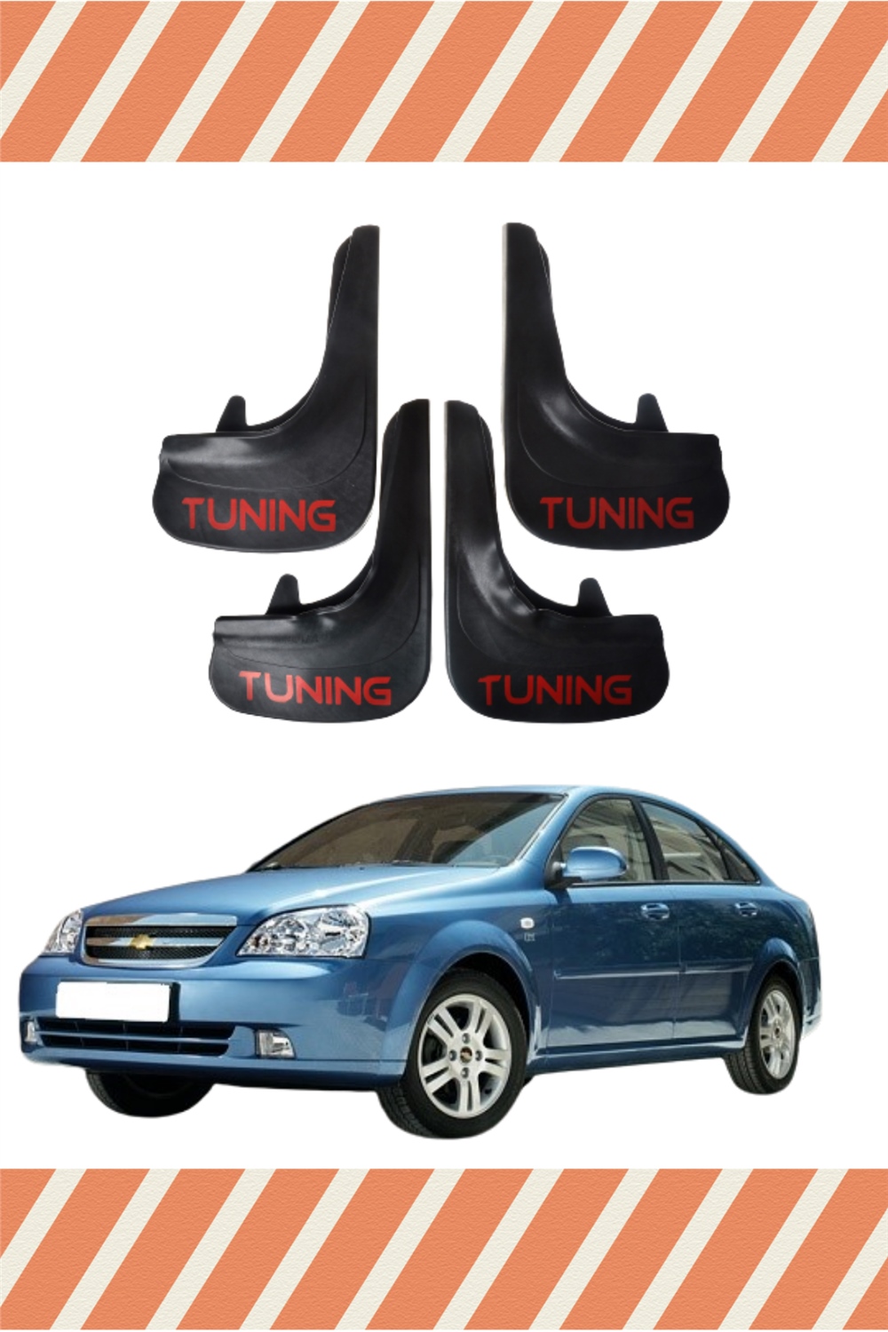 Chevrolet Lacetti Sd Tunıng Yazılı 4'Lü Tozluk Çamurluk Paçalık
