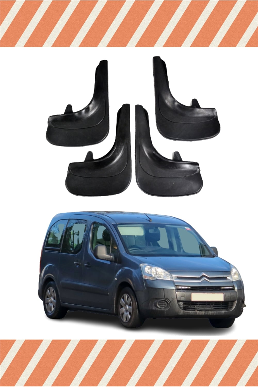 Citroen Berlingo 2008-2018 4'Lü Tozluk Çamurluk Paçalık