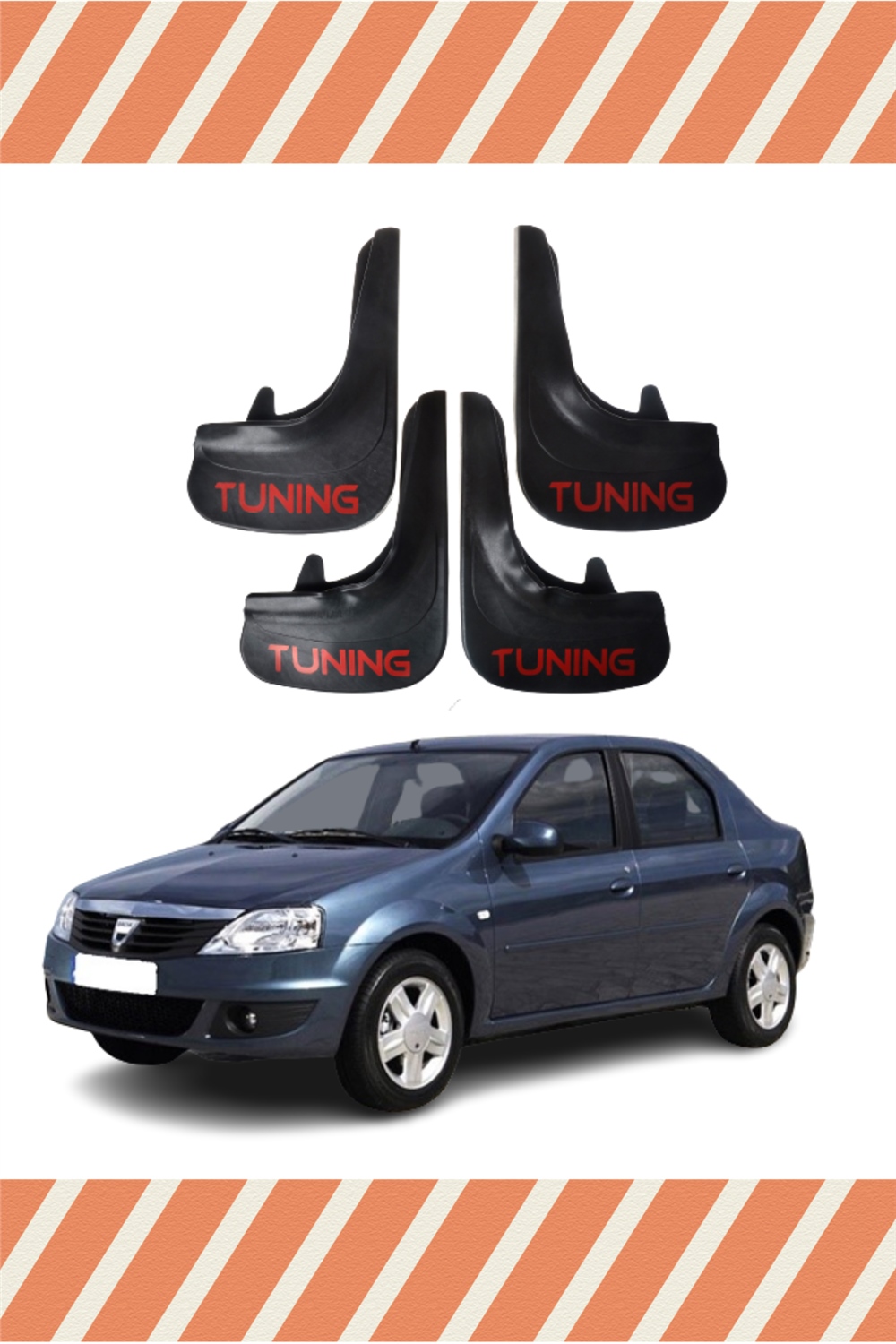Dacia Logan Sd 2006-2011 Tunıng Yazılı 4'Lü Tozluk Çamurluk Paçalık