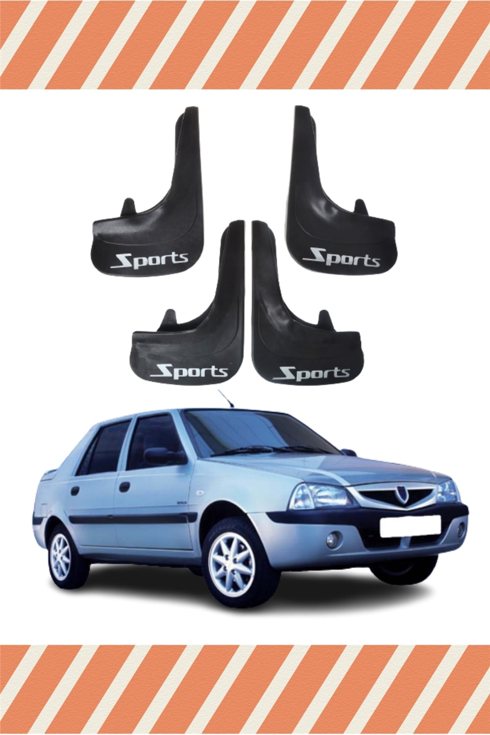 Dacia Solenza Sports Yazılı 4'Lü Tozluk Çamurluk Paçalık 