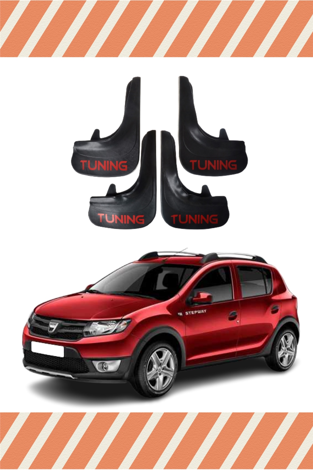 Dacia Stepway 2013 Tunıng Yazılı 4'Lü Tozluk Çamurluk Paçalık 