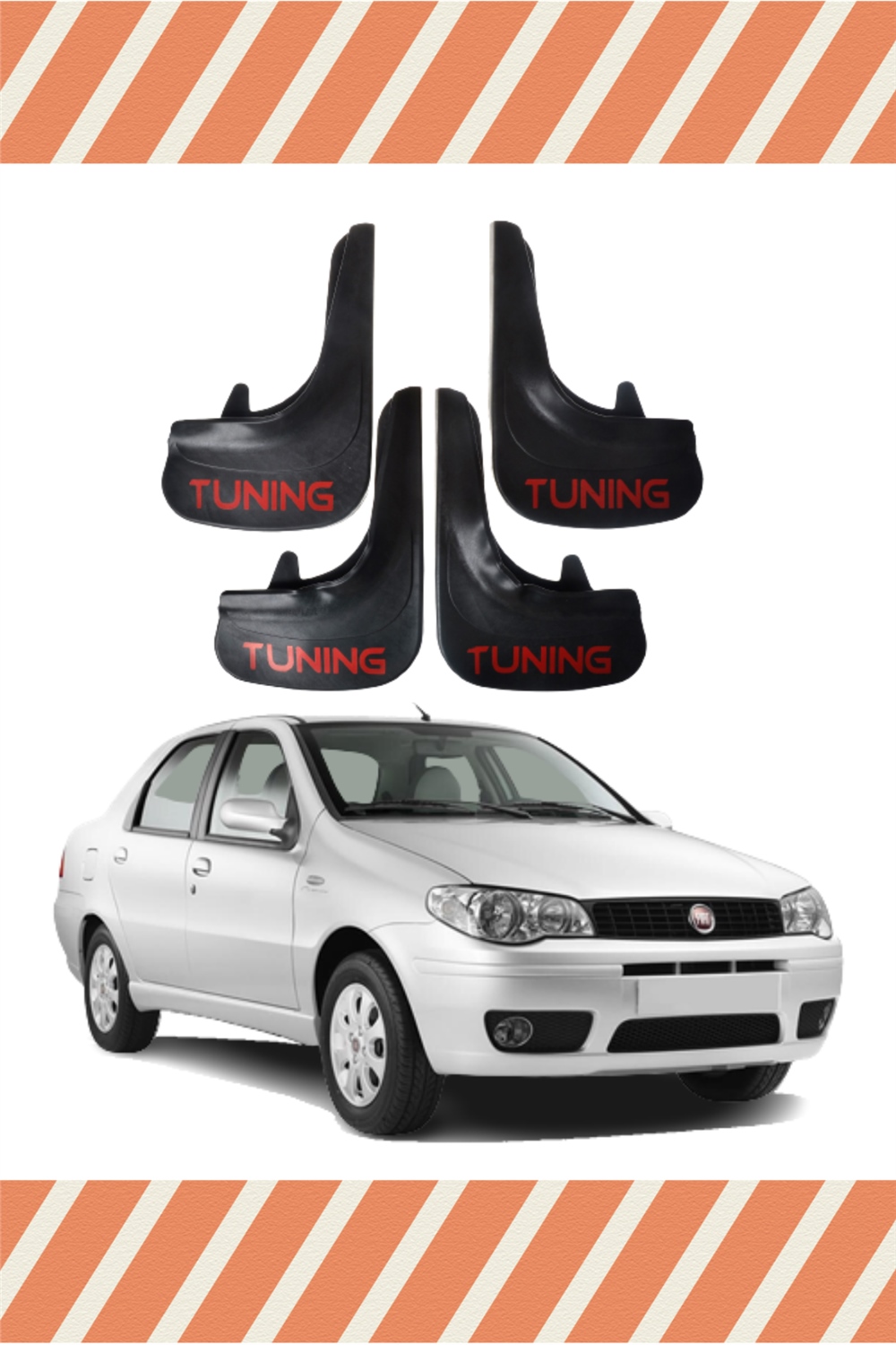 Fiat Albea-1 Tunıng Yazılı 4'Lü Tozluk Çamurluk Paçalık 
