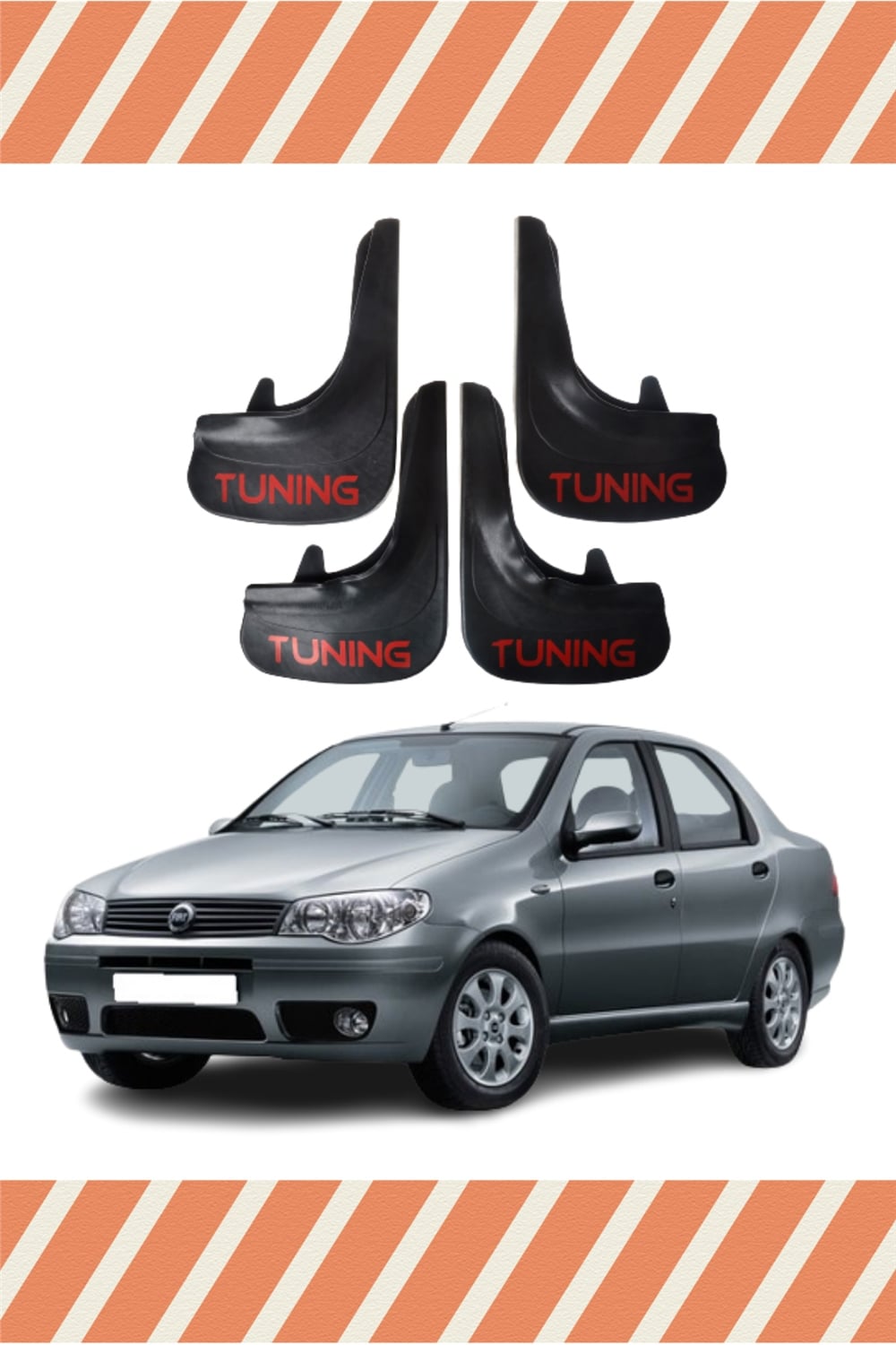 Fiat Albea Sd Tüm Kasalar Tunıng Yazılı 4'Lü Tozluk Çamurluk Paçalık 