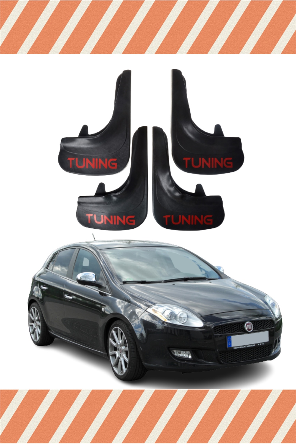 Fiat Bravo Tunıng Yazılı 4'Lü Tozluk Çamurluk Paçalık 