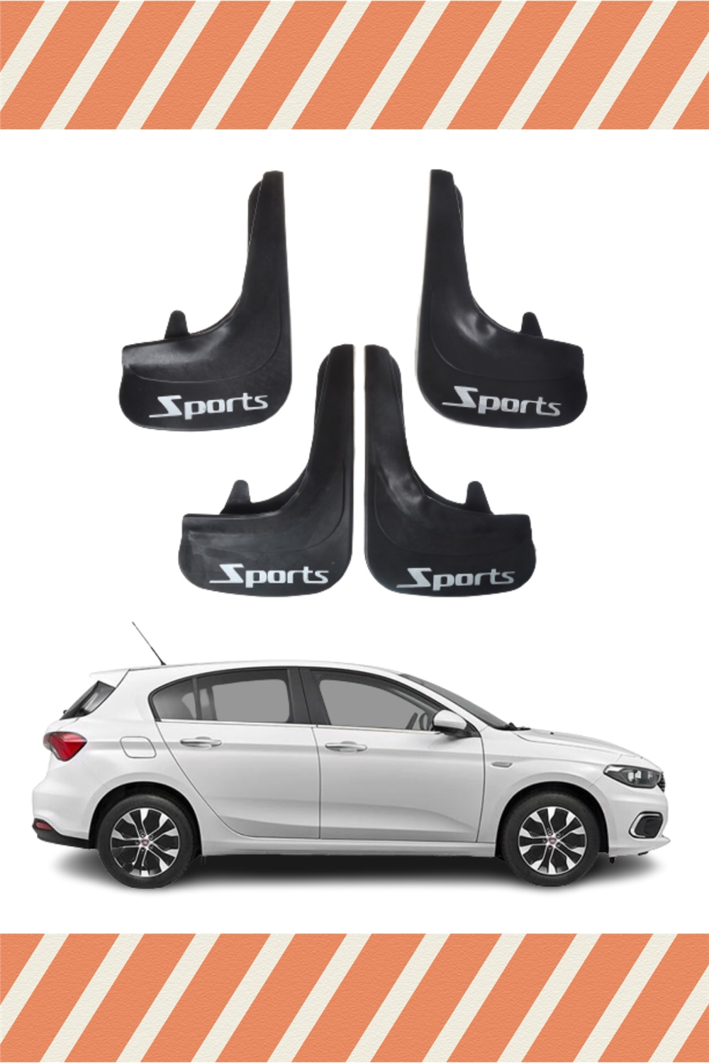 Fiat Egea Hb Tüm Kasalar Sports Yazılı 4'Lü Tozluk Çamurluk Paçalık 