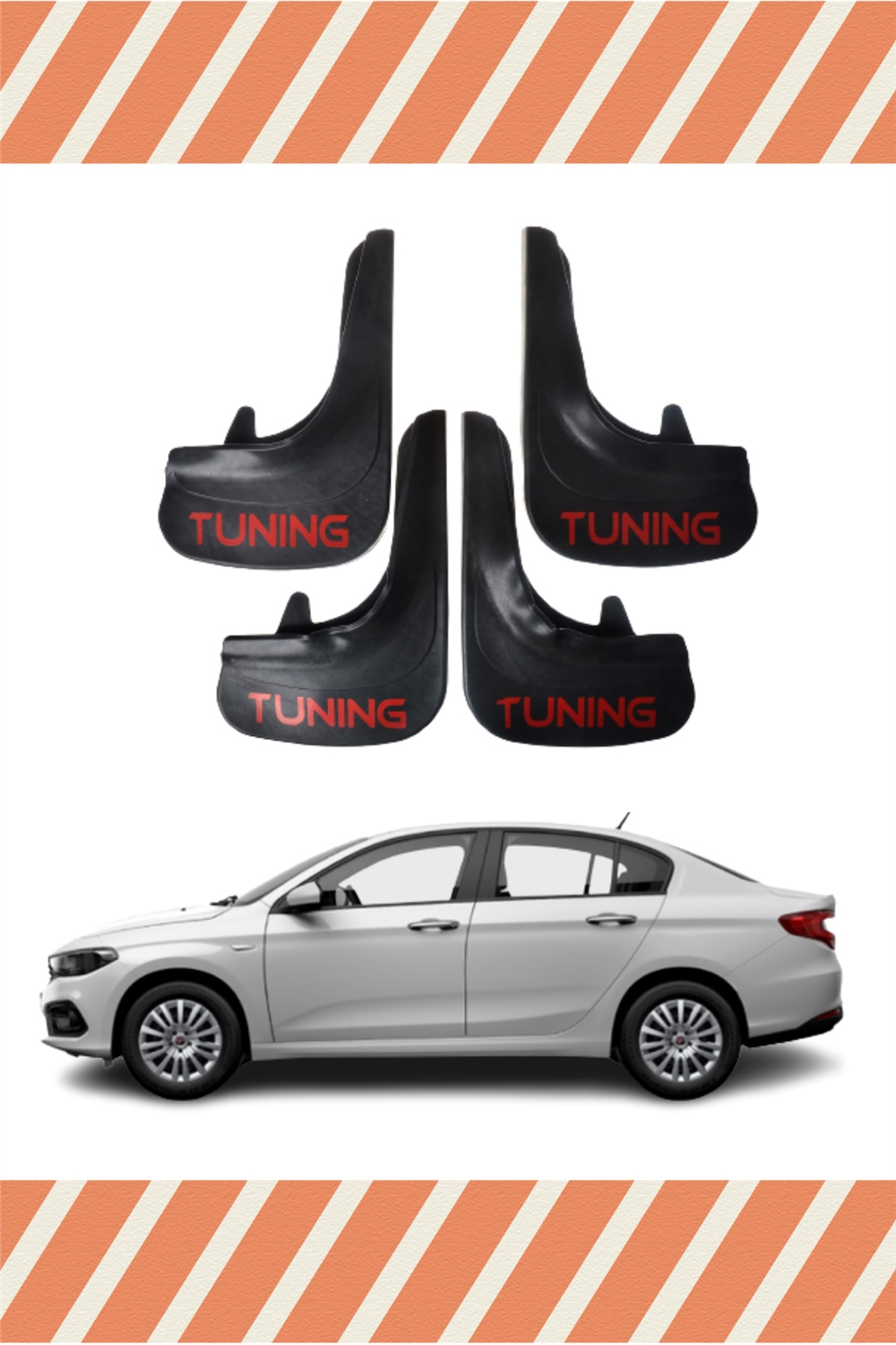 Fiat Egea Sd Tüm Kasalar  Tunıng Yazılı 4'Lü Tozluk Çamurluk Paçalık 