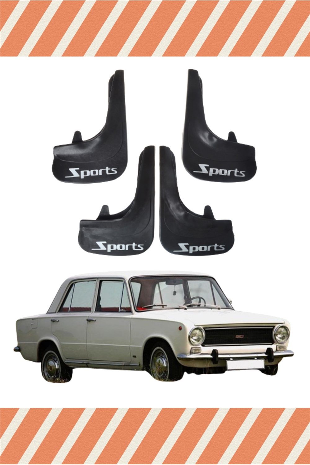 Fiat Hacı Murat Sports Yazılı 4'Lü Tozluk Çamurluk Paçalık 