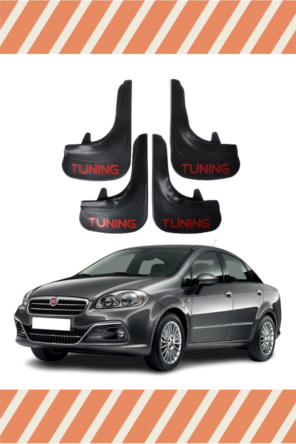 Fiat Linea Tüm Kasalar  Tunıng Yazılı 4'Lü Tozluk Çamurluk Paçalık  