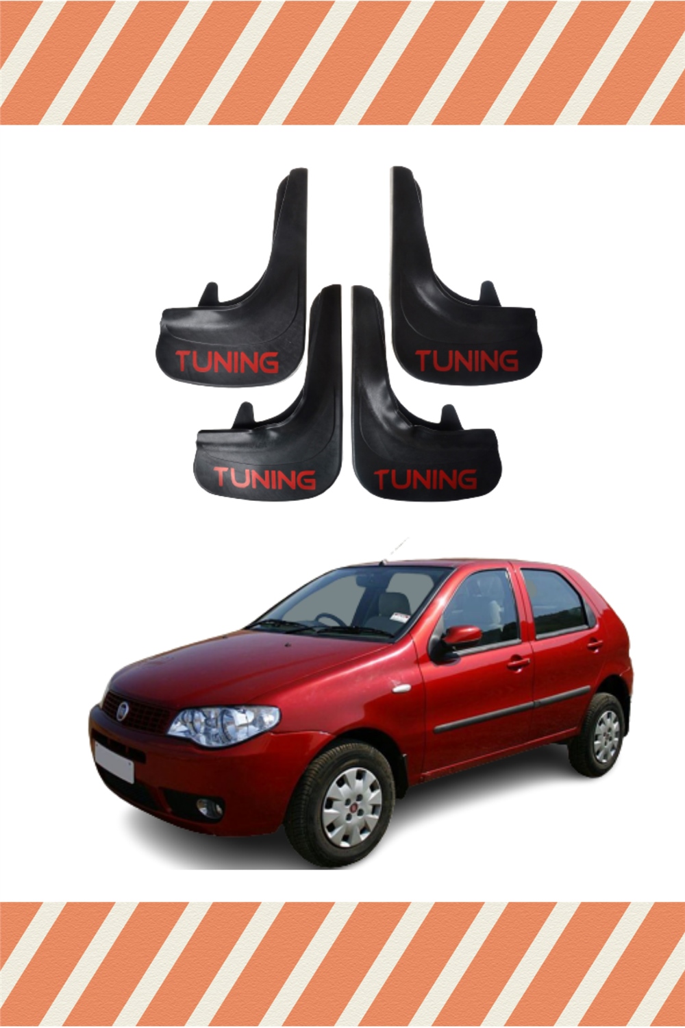 Fiat Palio Tüm Kasalar Tunıng Yazılı 4'Lü Tozluk Çamurluk Paçalık  