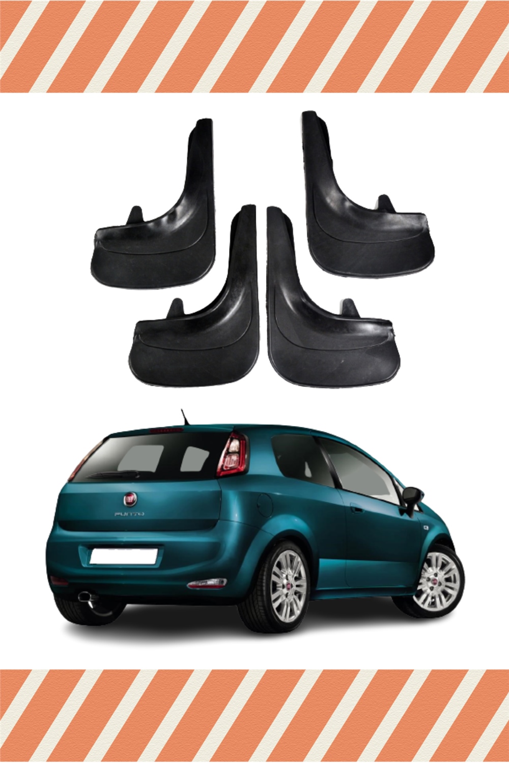 Fiat Punto 4'Lü Tozluk Çamurluk Paçalık  