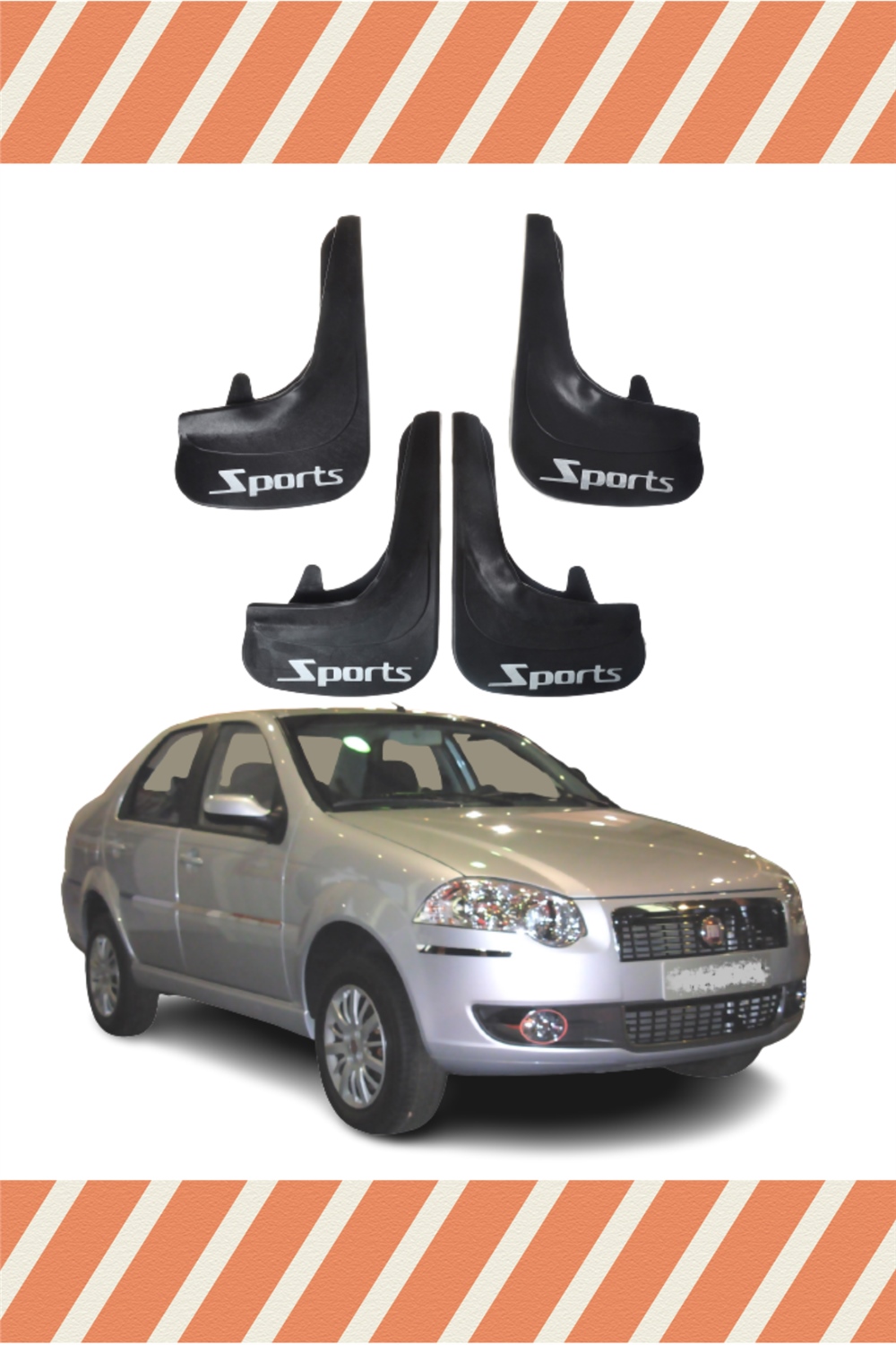 Fiat Siena  Sports Yazılı 4'Lü Tozluk Çamurluk Paçalık   
