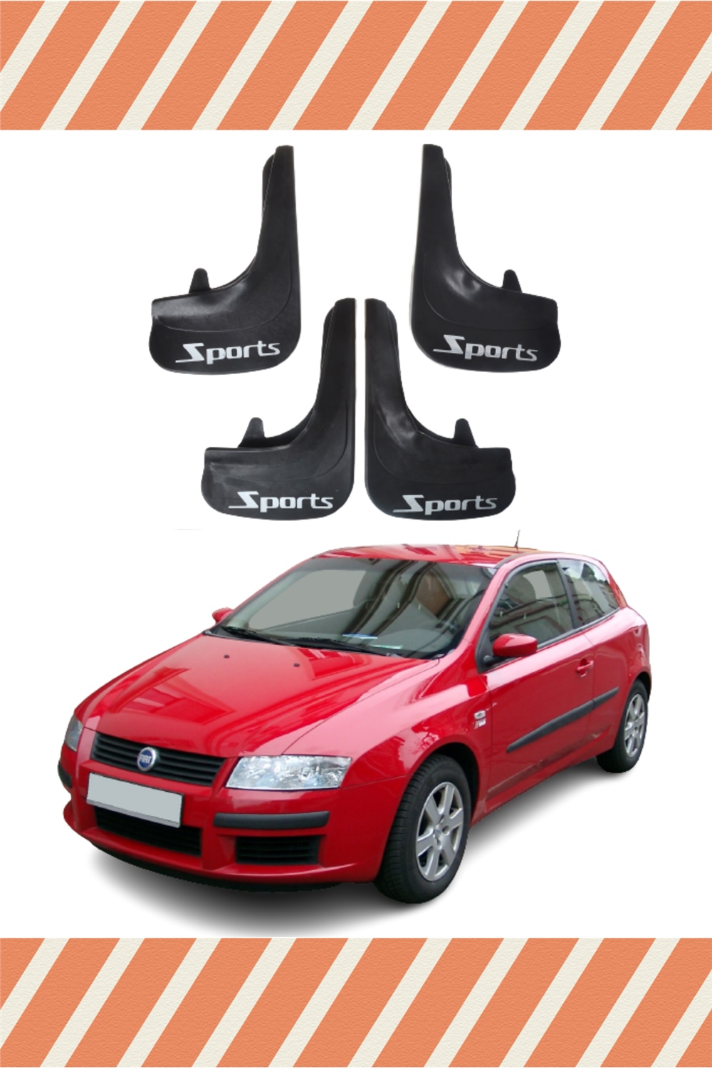 Fiat Stilo Sports Yazılı 4'Lü Tozluk Çamurluk Paçalık   