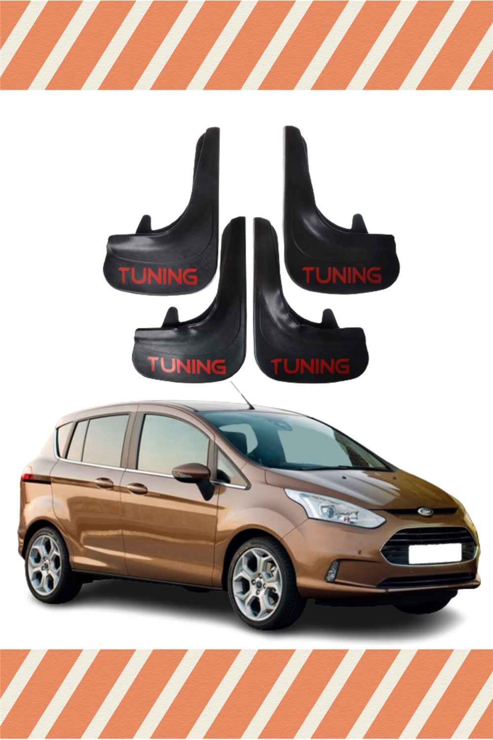 Ford B Max Tunıng Yazılı 4'Lü Tozluk Çamurluk Paçalık   