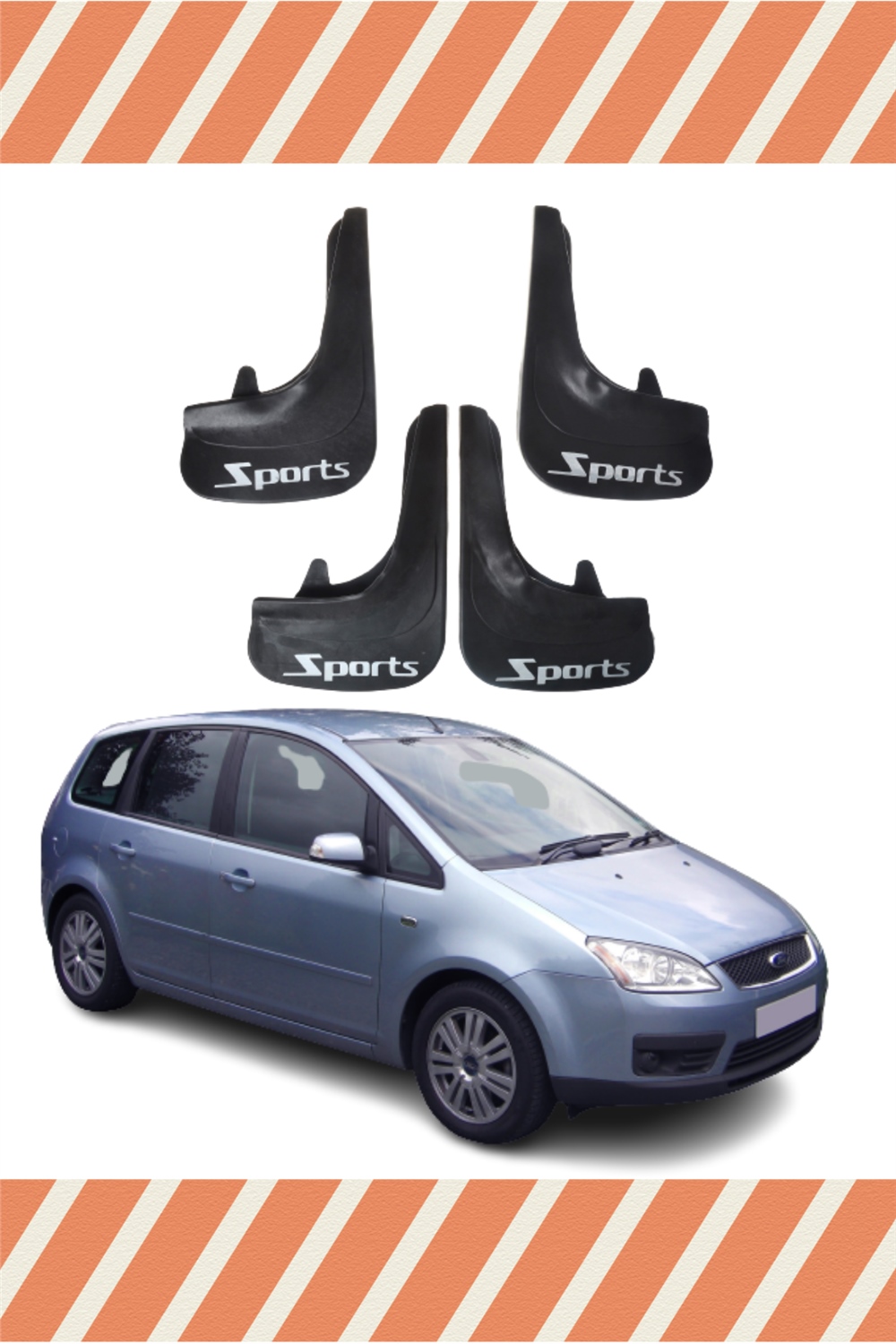 Ford C Max Sports Yazılı 4'Lü Tozluk Çamurluk Paçalık    