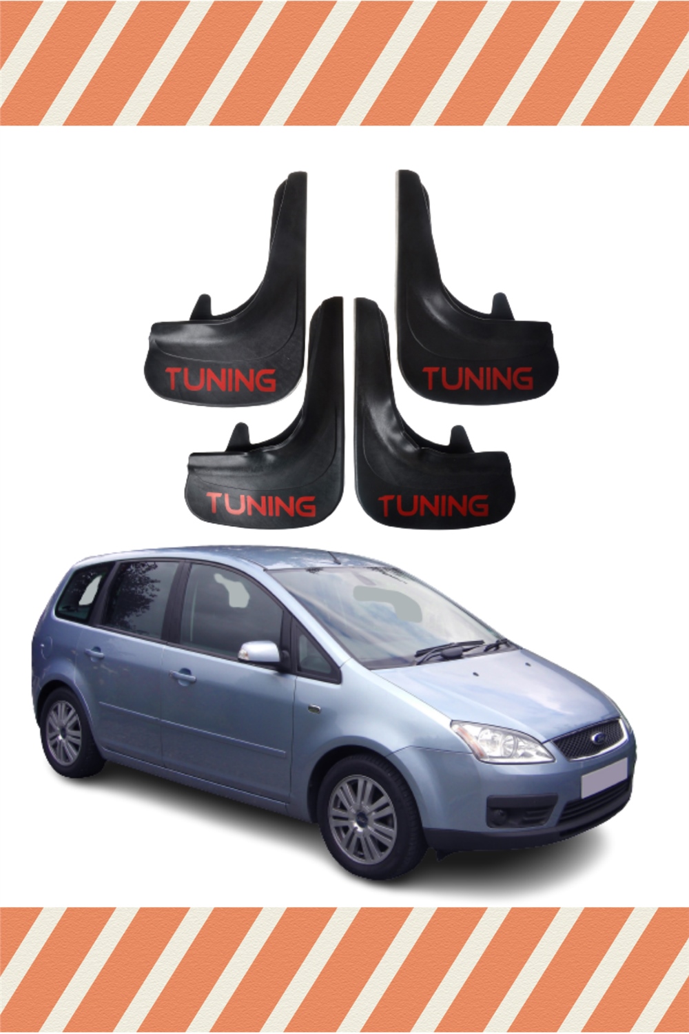 Ford C Max Tunıng Yazılı 4'Lü Tozluk Çamurluk Paçalık    