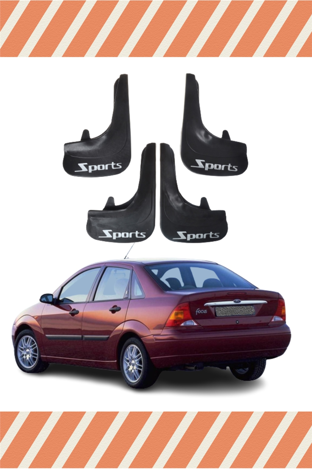 Ford Focus 1 Sd 1998-2004 Sports Yazılı 4'Lütozluk Çamurluk Paçalık    