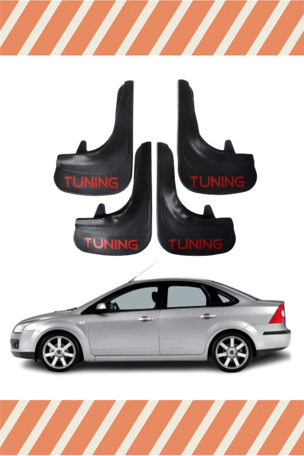 Ford Focus 2 Tunıng Yazılı 4'Lütozluk Çamurluk Paçalık      