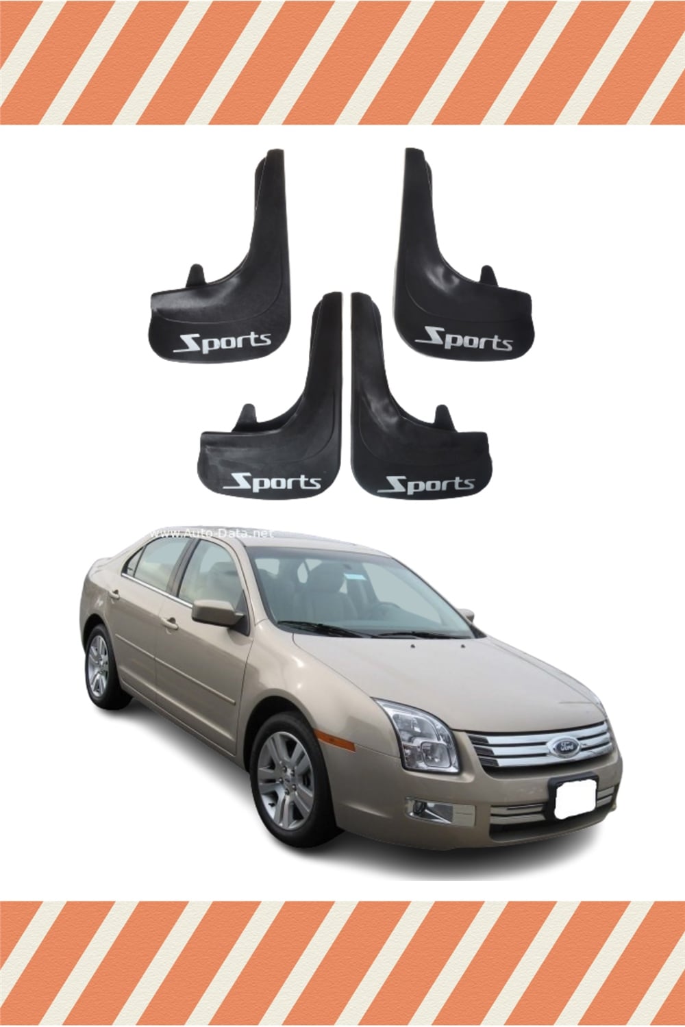 Ford Fusion 2002-2012 Sports Yazılı 4'Lü Tozluk Çamurluk Paçalık      